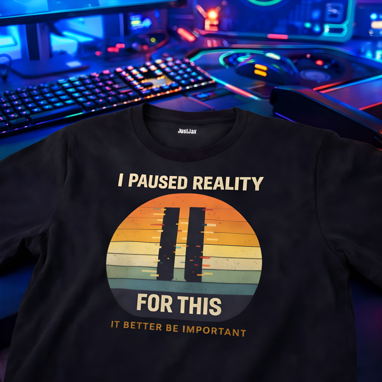 JustJax Gaming adult gaming t-shirts and apparel